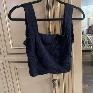 GLG Fitted Blue Crop Tank Top